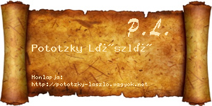Pototzky László névjegykártya